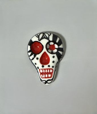 day of the dead sugar skull magnet