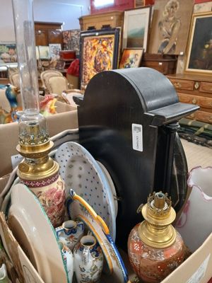a box full of assorted items sitting on a table