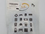 a bag of electronic components on a white surface