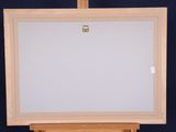 a picture of an easel with a white board on it