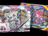 two packs of pokemon cards with a unicorn on the front