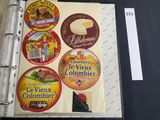 a binder with stickers of different types on it