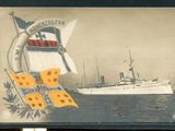a picture of a picture of a ship in the water