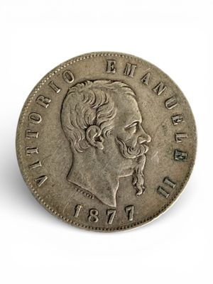 ITALIE. 1 Pièce de 5 lires argent "Victor Emmanuel II", R (R… - Photo 1