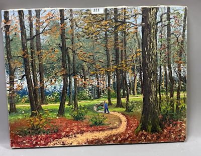 René BONDENET (XXe) - Les sapins à Wissous Saône et Oise