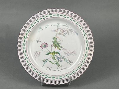 Emile GALLE (Lorraine), période Saint-Clément. Assiette, la … - Photo 1