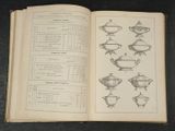an open book with drawings of different types of vases on it