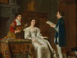 an image of a painting of a man and a woman in a room