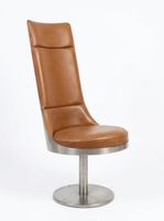 Chaise pivotante à fût tubulaire, socle discoïdal à trous de… (photo 2)