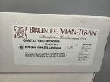 a box of wine sitting on a table with a label on it