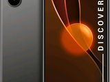 the back and side view of a black smartphone with the discovery s5 logo on it