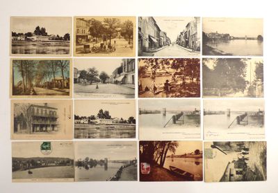 de nombreuses photos anciennes d'une ville et d'un fleuve