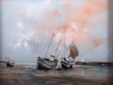 deux bateaux échoués dans le sable