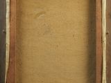 an old picture frame with a piece of wood in the middle
