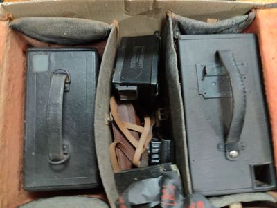 a box with a bunch of items inside of it
