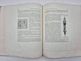 an open book with a picture of a clock tower on it