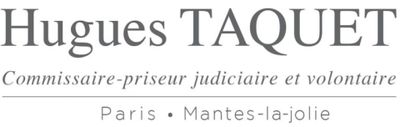 Logo d'Hugues Taquet en noir et blanc