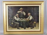 an image of a painting of a group of men sitting around a table