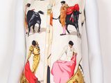 an image of a mannequin wearing a dress with a bull print on it