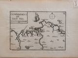 an old map of the island of saint malo