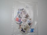 a picture of a bag of stamps hanging on a wall