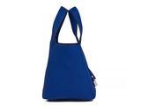 a blue handbag on a white background