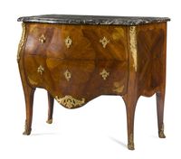 COMMODE EN PALISSANDRE, BOIS DE ROSE ET AMARANTE (photo 2)