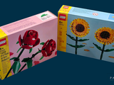 deux boîtes de Lego sur lesquelles sont représentés des tournesols