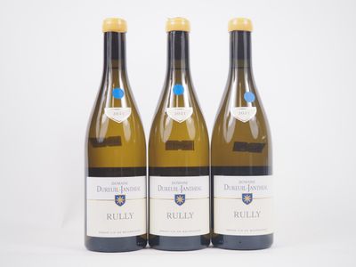 trois bouteilles de vin blanc posées l'une à côté de l'autre sur une surface blanche