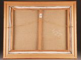an image of a picture of a wooden frame with a piece of wood sticking out of it