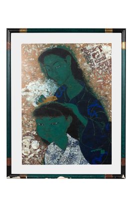 an image of a painting of a woman and a child