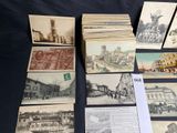 many old postcards that are on a table