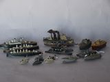 a lot of toy ships that are on a table