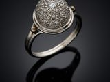 a white gold and diamond ring
