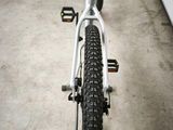 a bicycle that is parked in a garage