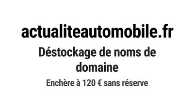 Nom de domaine actualiteautomobile.