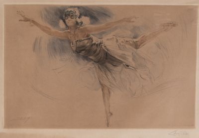 dessin représentant une ballerine en tutu, les bras tendus