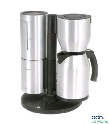 an image of a coffee maker and a grinder on a white background