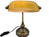 an image of a desk lamp with a yellow shade on it
