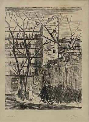 Giulio BENZI (1907-1955) Cortile