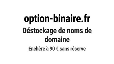Nom de domaine option-binaire.fr.