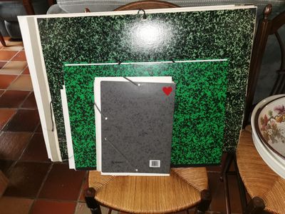 a picture of a table with a picture frame on it