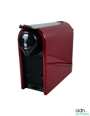 an image of a red coffee machine on a white background
