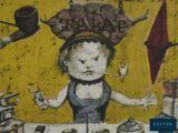 a picture of a painting of a child with a hat on