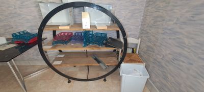 an image of a room with a mirror and a desk