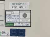 a picture of a refrigerated refrigerator with labels on it