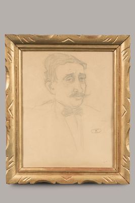 École de la fin du XIXème siècle Portrait d'homme