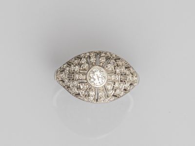 a diamond and white gold ring