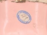 a close up of a pink boot with a rope on it