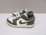 nike air jordan 1 low olive / white